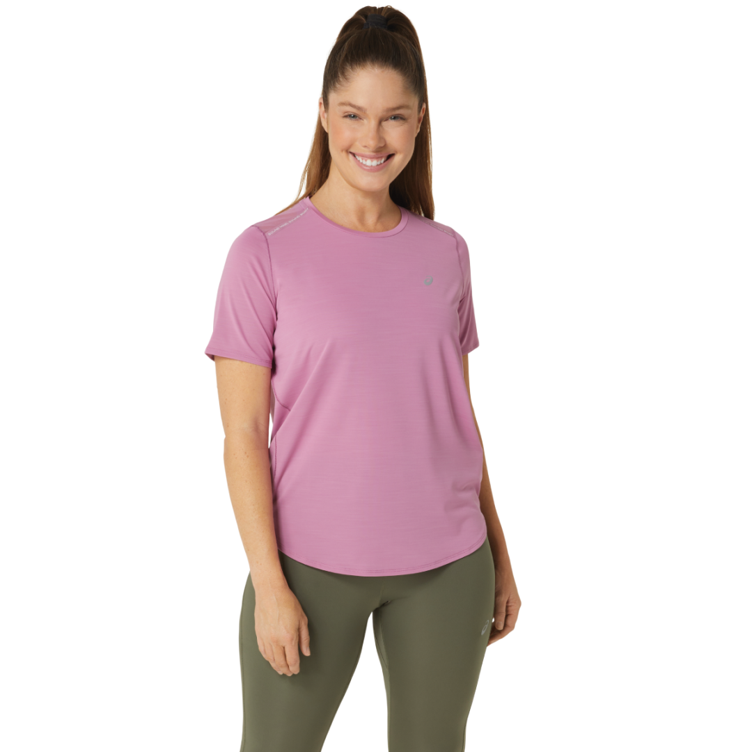 Camiseta Asics Road SS Top Soft Berry Mujer