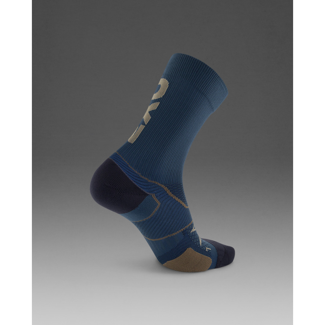 2XU Vectr Merino Light Cushion Calze Uomo Lunghezza Totale – Compressione Graduata, Lana Merino, Antivesciche